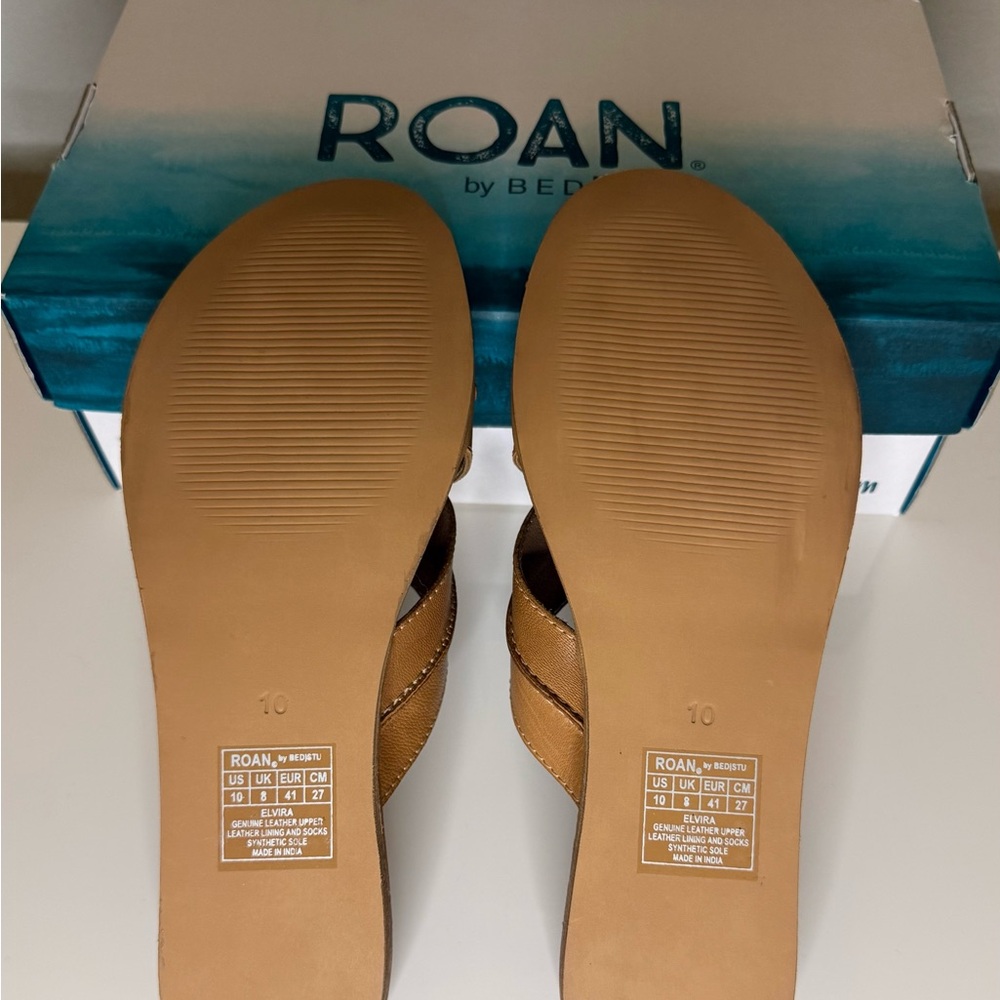 NIB Roan by Bed Stu Leather Slide Sandals - Picture 4 of 7